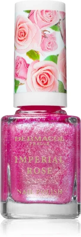 Dermacol Imperial Rose lak na nehty třpytivý odstín 02 11 ml