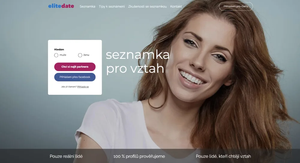 Webové stránky seznamky EliteDate.cz