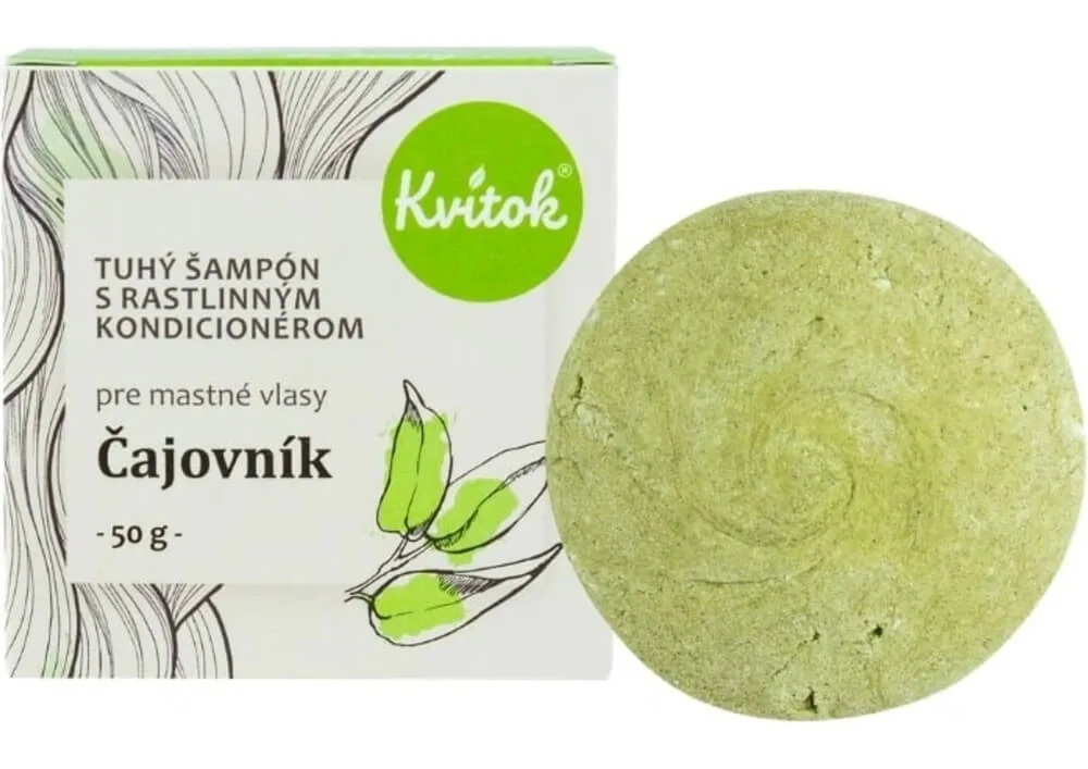 Kvítok tuhý šampon na mastné vlasy čajovník 50 g