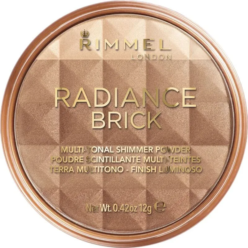 Rimmel London Radiance Brick pudrový a rozjasňující bronzer 001 Light 12 g