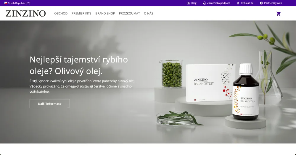 Snímek obrazovky Zinzino
