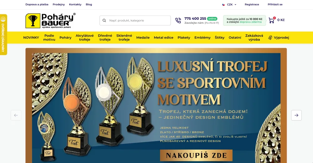 E-shop Poháry Bauer