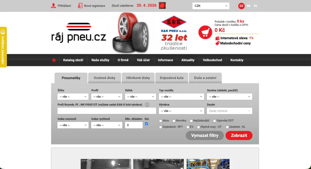 web Ráj pneu