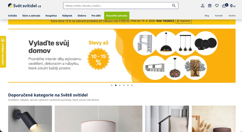 Web Svět svítidel