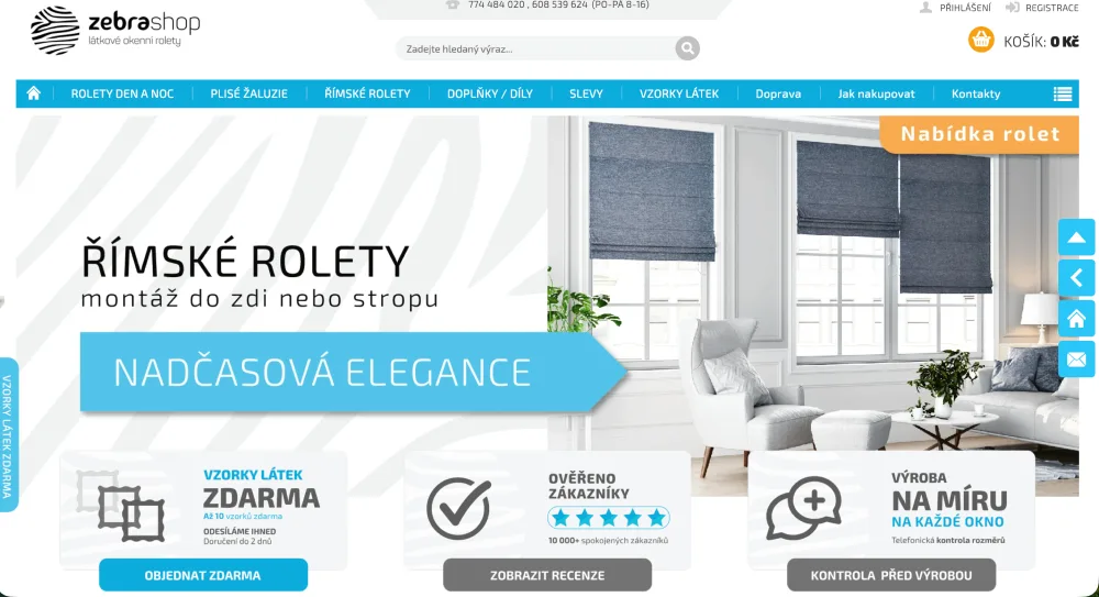 web Zebra shop