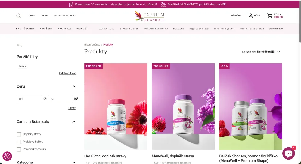 web Carnium Botanicals