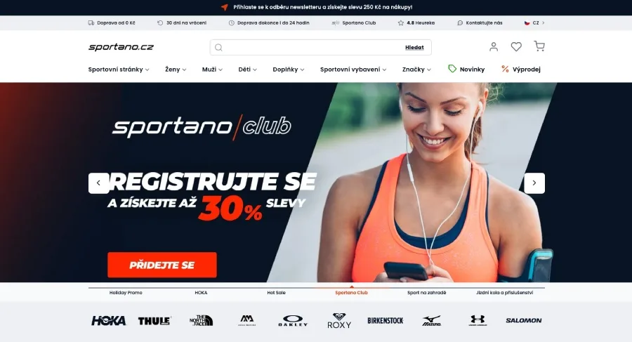 Sportano recenze eshopu
