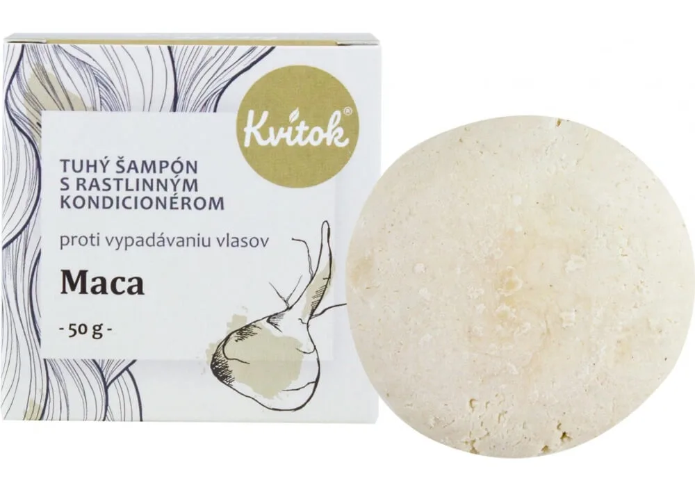 Kvítok tuhý šampon proti vypadávání vlasů Maca 50 g