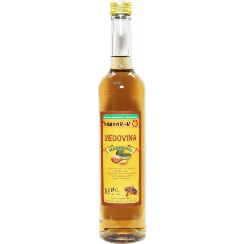 Včelařství M+M medovina dezertní mandlová 0,5 l