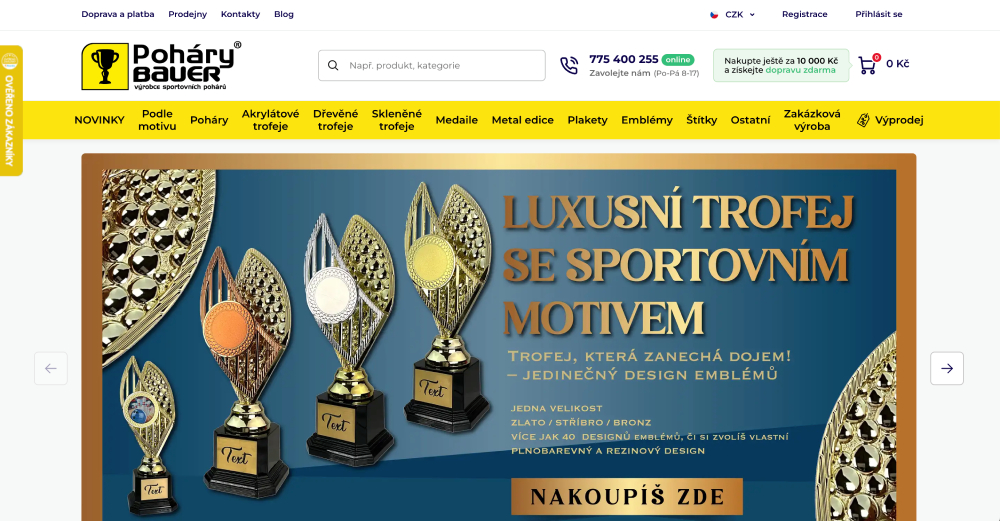 E-shop Poháry Bauer