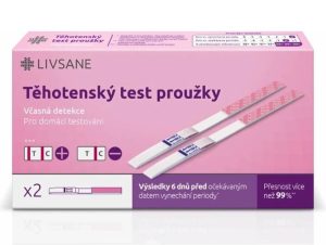 Livsane Test těhotenský včasný proužky 2 ks